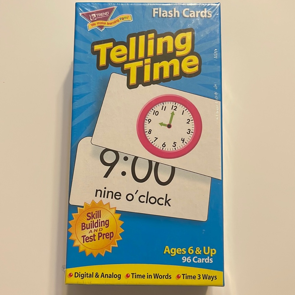 NEW: Telling Time Flash cards